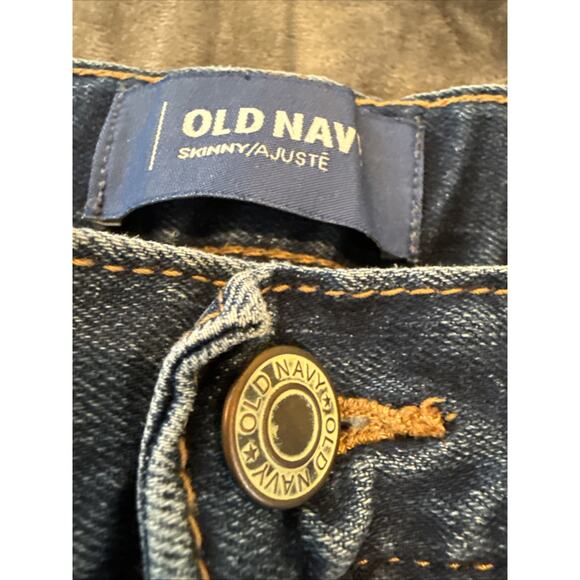 Old Navy Women's Size 10 Blue Flex Skinny Dark Wash Cotton Blend Stretch Jeans - Picture 6 of 12